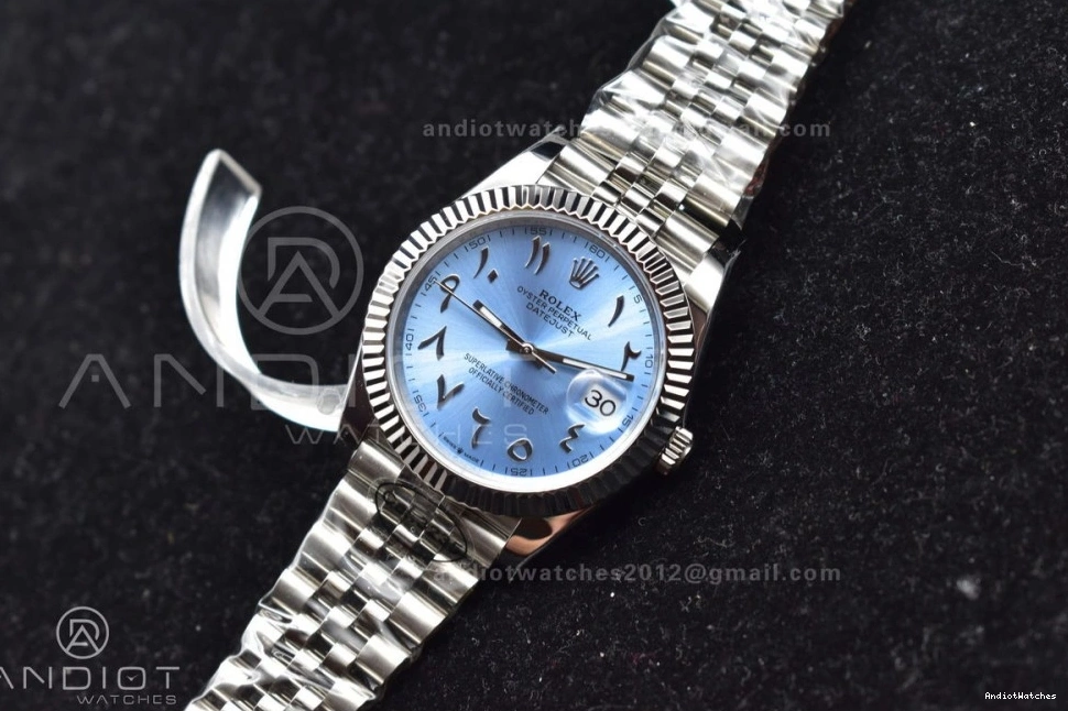 1:1 Marker Dial Best Jubilee Blue DIWF Classic 640 DateJust on Steel Bracelet Edition 126334 904L 41 Ice SA Arabic 0314